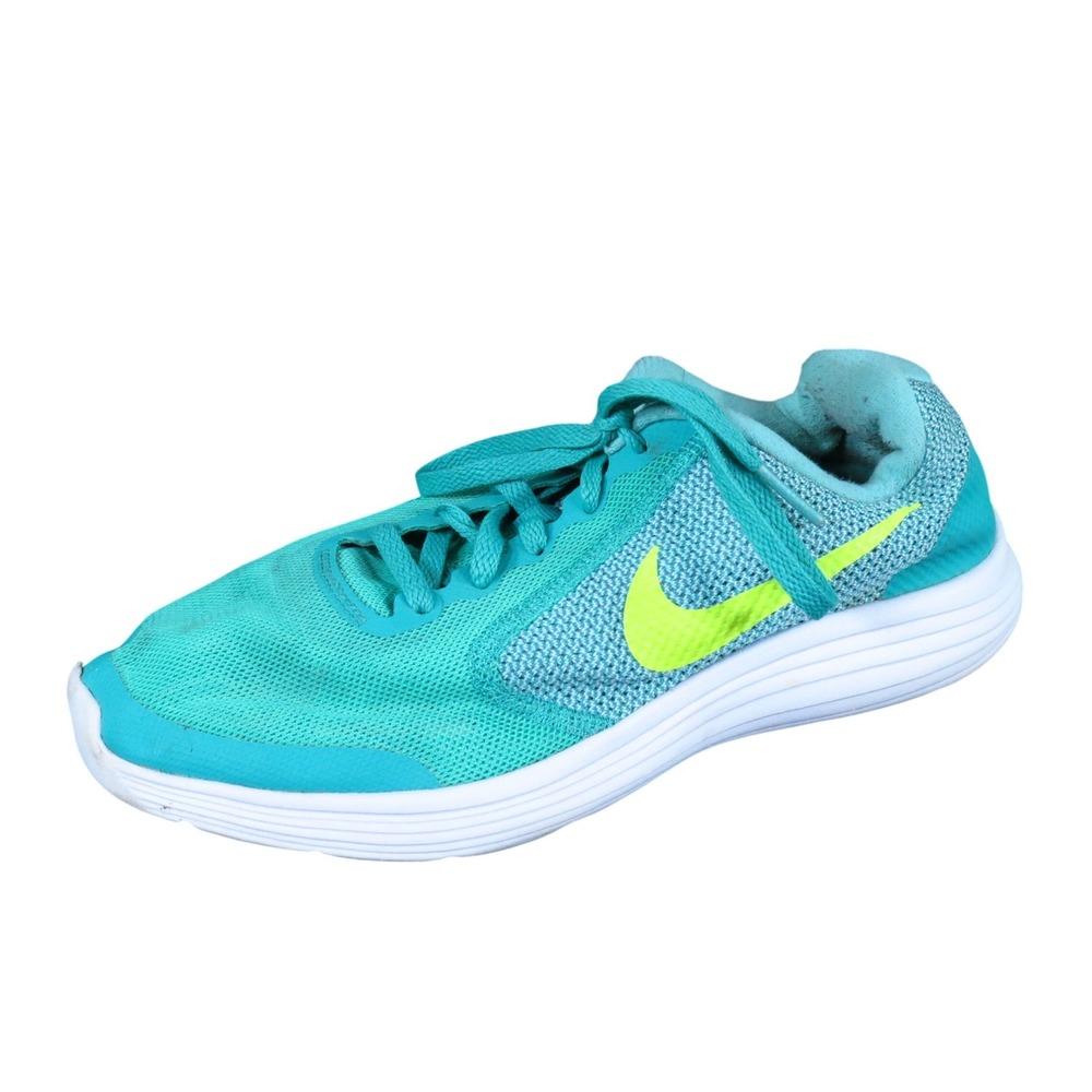 Nike Revolution 3 Kids Running Shoes Size 6.5Y Athletic Teal Volt 819416-300